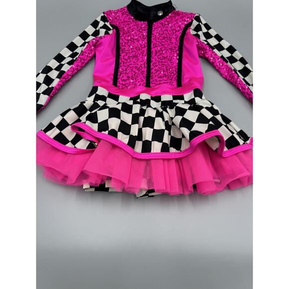 Route 66 Racecar Driver Pink Weissman Dance Costume Child Size IC - Picture 4 of 8